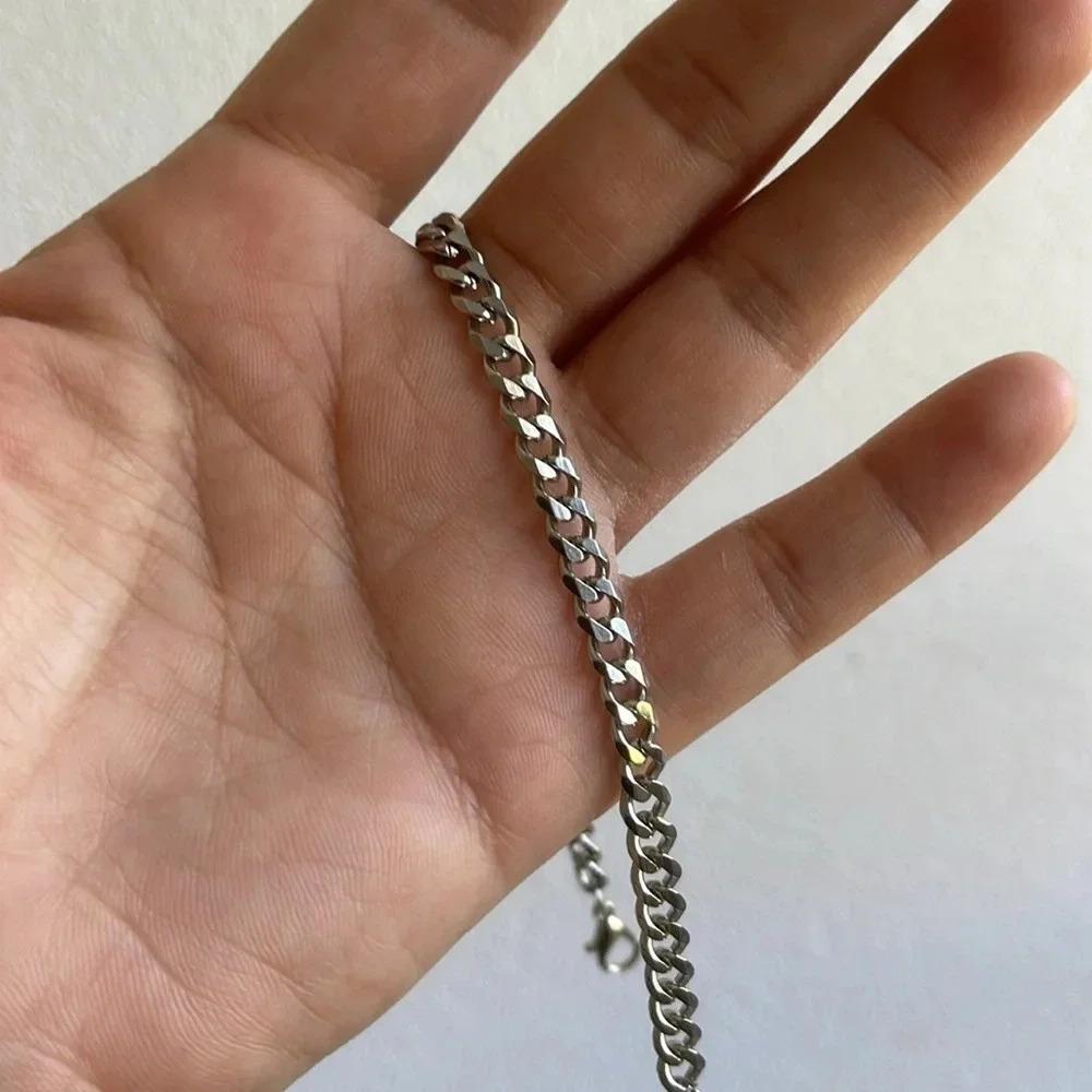 Stainless Steel Cuban Link Bracelet – 3mm Width, 8 Inches - Picture 6 of 7